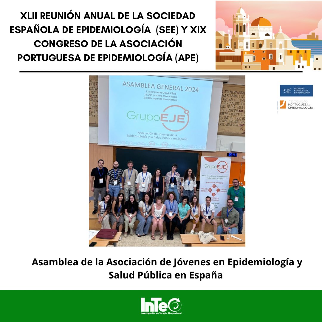 Parte de nuestro equipo se ha trasladado a la XLII Reunión Anual de la Sociedad Española de Epidemología para presentar diferentes comunicaciones sobre los Proyectos InProS y EQo-Mental 🧑‍🧑‍🧒‍🧒. Además, las compañeras acudieron a la asamblea del grupo EJE del que forman parte