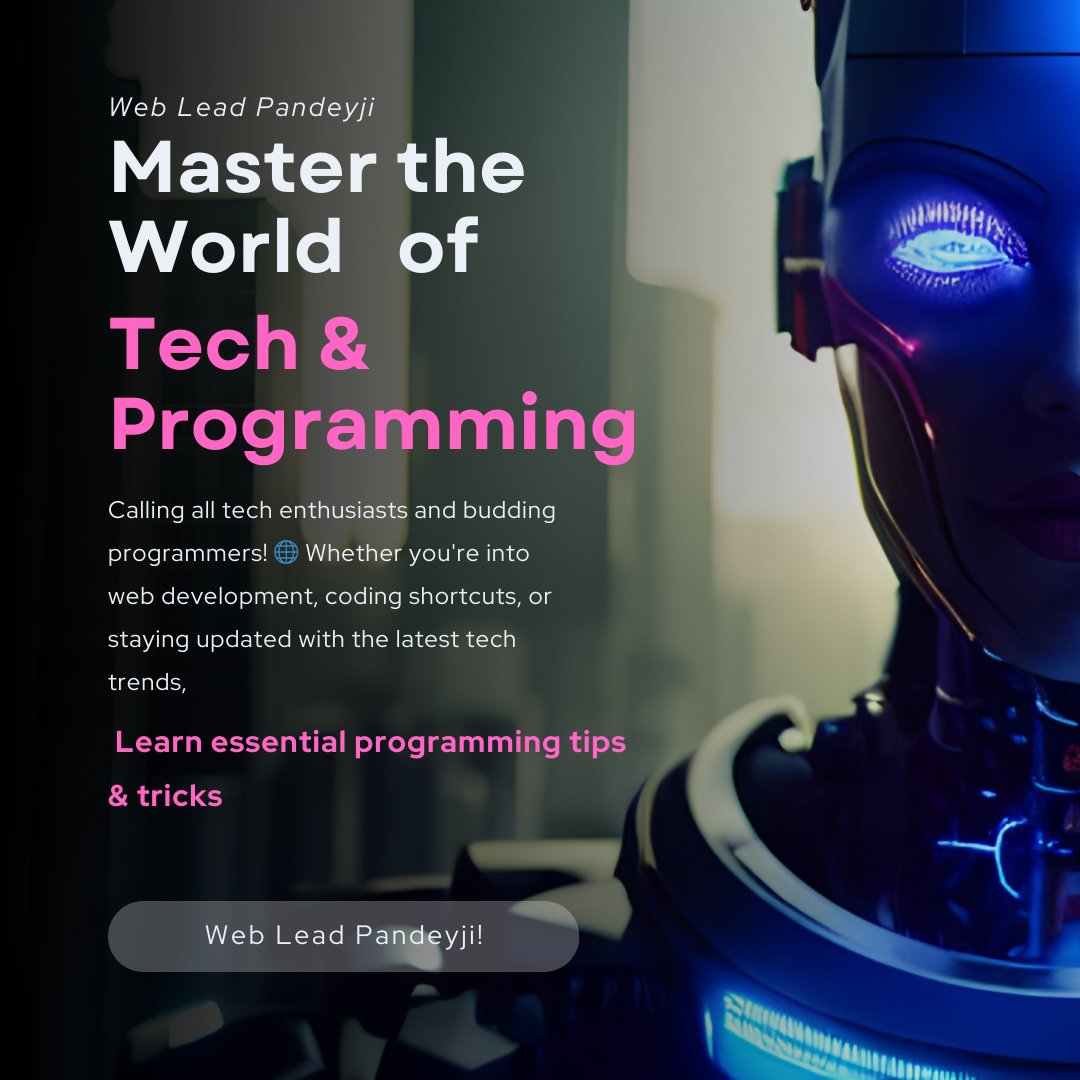 webauditer's tweet image. Whether you're into web development, coding shortcuts, or staying updated with the latest tech trends, my channel Web Lead Pandeyji has got you covered! 🤖#programming #webleadpandeyji #techprogramming #frontenddevelopment #vscodetips #codefaster #technews #subscribenow