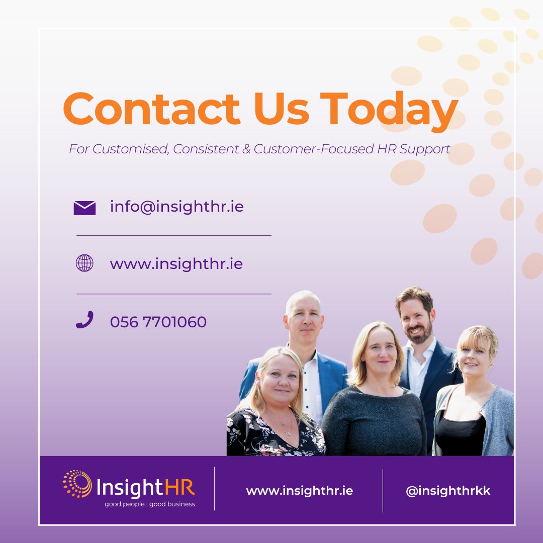 Mary Cullen (@insight_hr) on Twitter photo Updating employment contracts, handbooks, and policies is not just a routine task; itβs a crucial aspect of maintaining a healthy and legally sound workplace.
For HR support made simple - get in touch π
π±056 770 1060
π§ info@insighthr.ie
#HRSupport #Contracts #Handbooks Updating employment contracts, handbooks, and policies is not just a routine task; itβs a crucial aspect of maintaining a healthy and legally sound workplace.
For HR support made simple - get in touch π
π±056 770 1060
π§ info@insighthr.ie
#HRSupport #Contracts #Handbooks