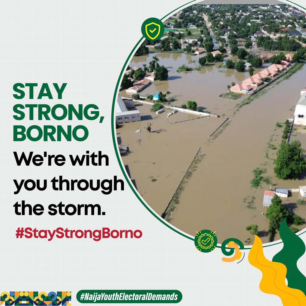 Our hearts go out to our brothers and sisters in Borno affected by the recent flooding.  Please know that we are with you, and we will continue to lift you in our thoughts and prayers. #StayStrongBorno