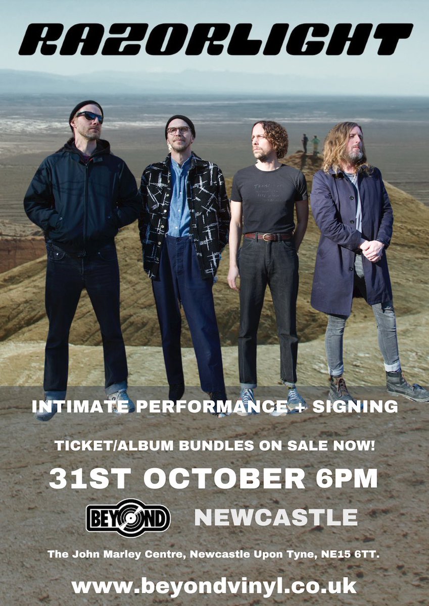 beyond_vinyl's tweet photo. Tickets Selling Fast for Razorlight at The Marley 2!
This exclusive gig is for just 200 lucky fans! Donโt miss your chance to see @Razorlight up close. Pre-orders will be signed by the band!
๐๏ธ Grab your tickets now: https://t.co/di9ZIvRrVJ
#RazorlightLive #PlanetNowhere #rsd https://t.co/65EvLSXlZu