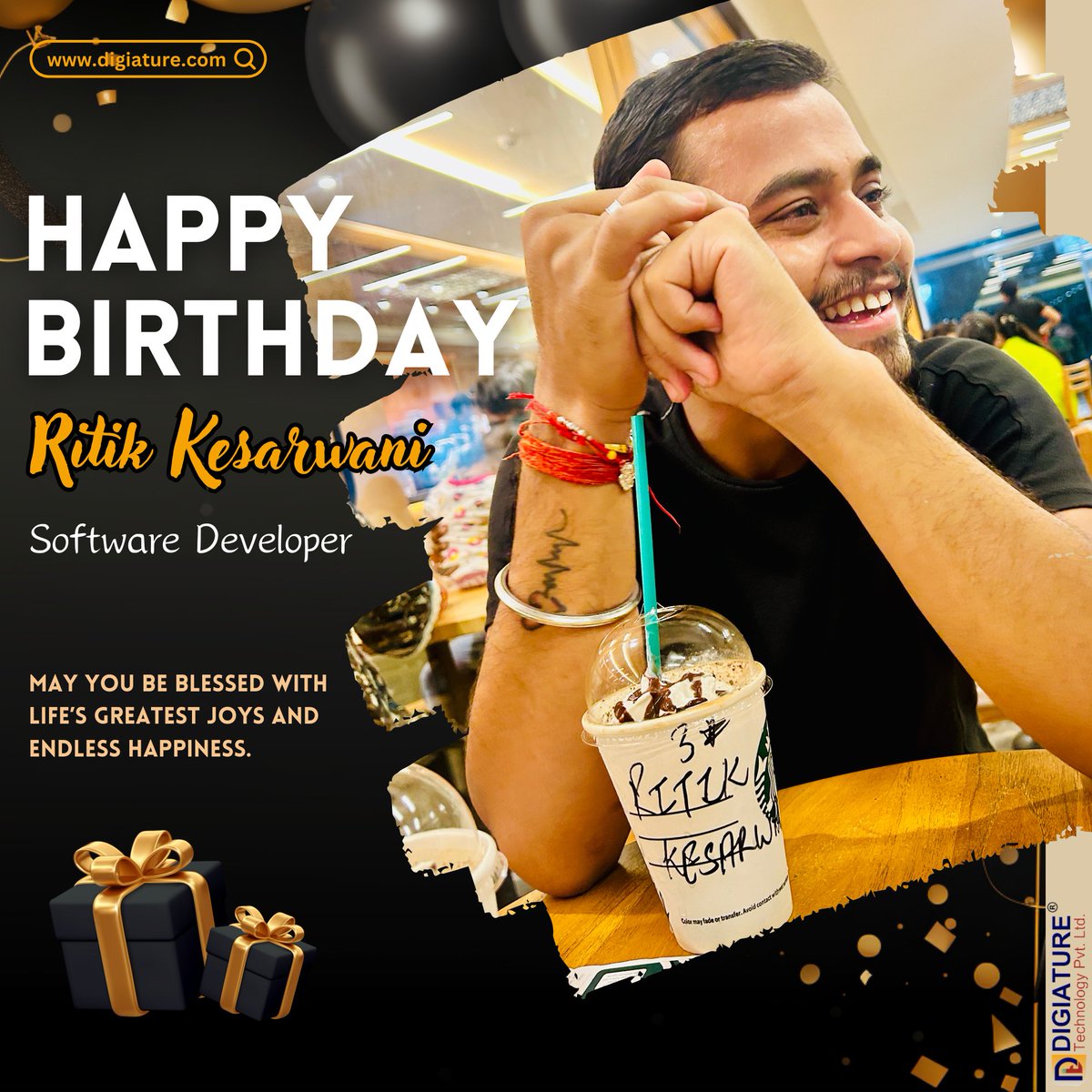 DigiatureTech's tweet image. 🎉 Happy Birthday, Ritik Kesarwani! 🎉

Wishing you a fantastic day filled with joy, relaxation, and all your favorite things.

Cheers to you and another great year ahead! 🥳🎂🚀

#HappyBirthday #BirthdayWishes #DigiatureTechnology #Prayagraj #viralpost2024 #viralpage2024