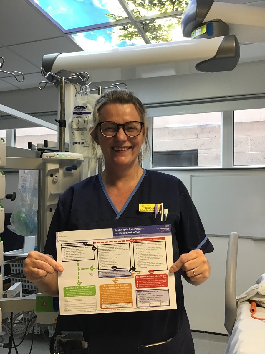 Paula Cooper is a Critical Care Outreach Sister and her role is to respond fast to sepsis concerns.

Early recognition and treatment are vital for survival. Learn the symptoms at nhs.uk/conditions/sep….

Call 999 or go to A&amp;E if you suspect sepsis. #WorldSepsisDay