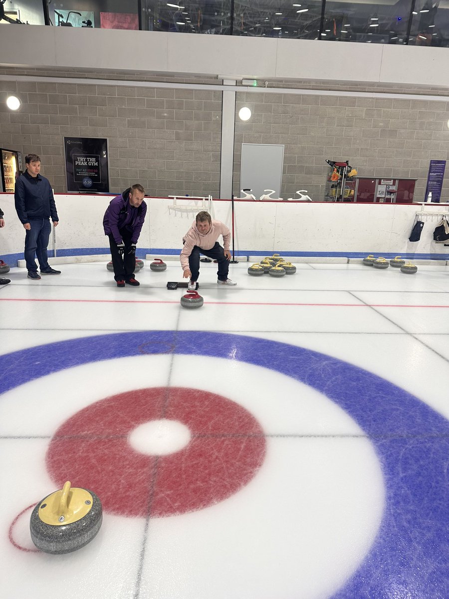 SportAbilityAS's tweet photo. First SportAbility curling session with the guys from dates and Mates 🥌

Everyone had a great time learning the skills of sliding and ending the session with a game of short curling💜 

@activestirling1 

#SportAbilityAS https://t.co/KhPfE9ZsGd