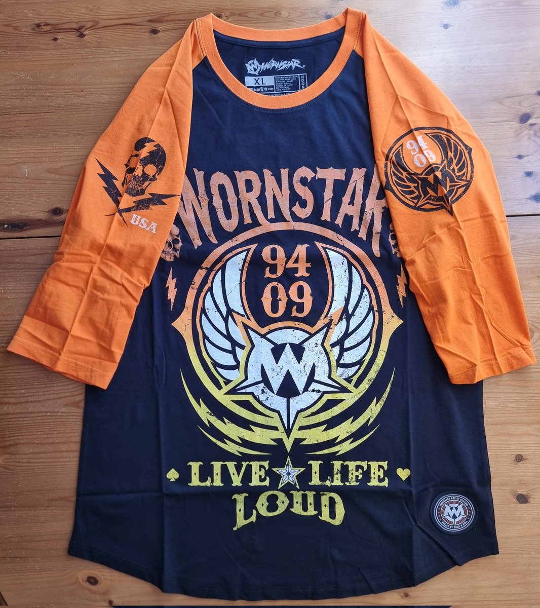 JBurdis's tweet image. Hey @wornstar, my parcel arrived just now &amp;amp; I have to say, the quality is top notch 👌 
My son &amp;amp; I were in your shop in Feb &amp;amp; I bought a hat &amp;amp; shirt then &amp;amp; with these tops being in your sale, I couldn't resist, from back home in the UK 
#wornstar #livelifeloud #rocknroll