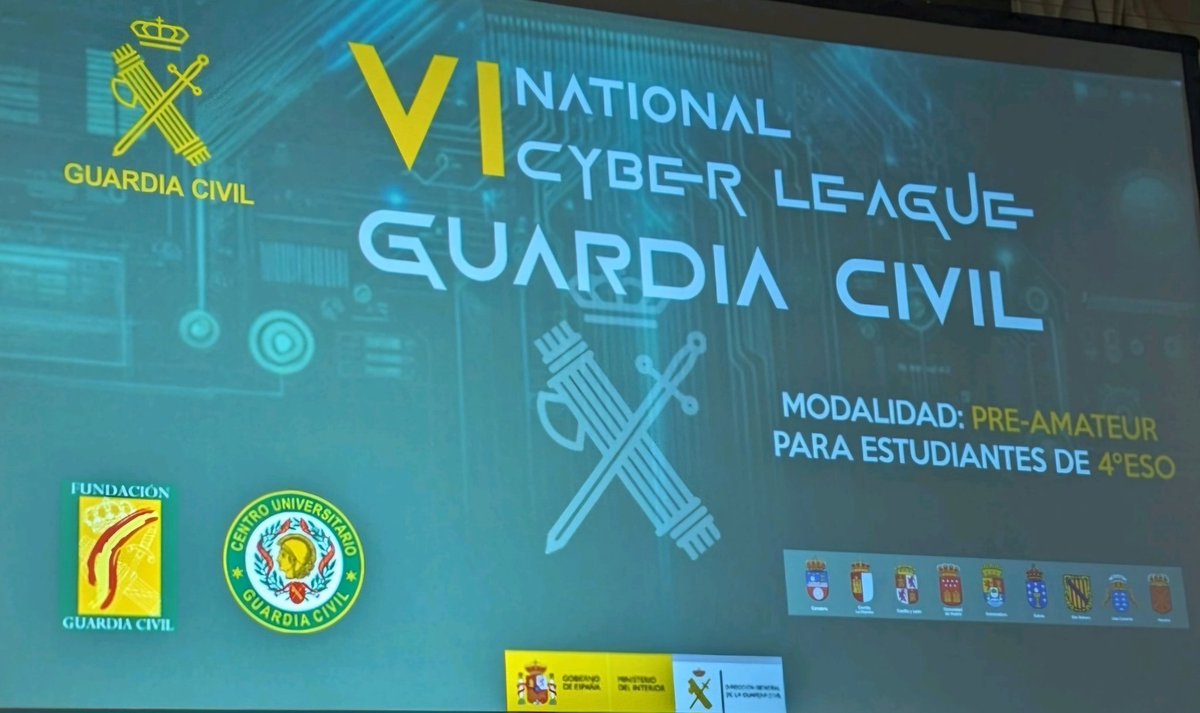 𝗡𝗮𝘁𝗶𝗼𝗻𝗮𝗹 𝗖𝘆𝗯𝗲𝗿 𝗟𝗲𝗮𝗴𝘂𝗲 GC (@es_ncl) on Twitter photo La fase final se celebrará en marzo en la Academia de Oficiales y el Centro Universitario de la <a href="/guardiacivil/">Guardia Civil</a> La fase final se celebrará en marzo en la Academia de Oficiales y el Centro Universitario de la <a href="/guardiacivil/">Guardia Civil</a>
