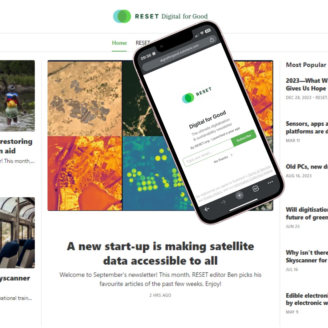 Our latest newsletter is out!
Read up on our favourite articles of the month, top picks of positive climate news and test your knowledge with our brand new QUIZ!  digitalforgood.substack.com📷
#sustainabilitynewsletter #digitalforgood #climatechange #linkinbio