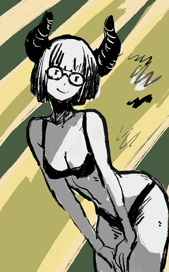 「プロクリエイト練習。タッチするまでペンの太さが分からないのがちょっと不便…。 」|大鳥のイラスト
