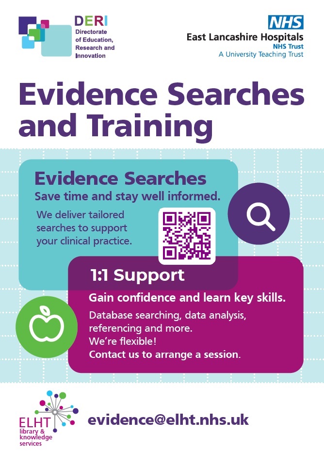 The evidence team can help you with searching, referencing or carry out a literature search for you.