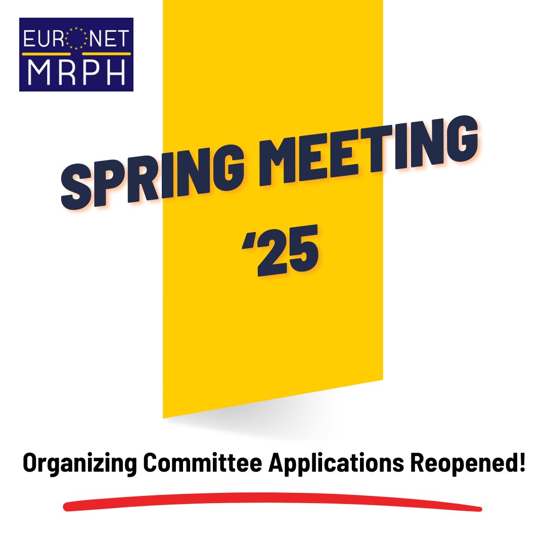 🚨 The call for the Organizing Committee for EuroNet MRPH Spring Meeting 2025 has reopened! 🚀

We’re looking for a team to host and showcase their country! 🌍

⏰ Deadline: October 3rd

🔗 Contact your National Commission or Association to apply.
