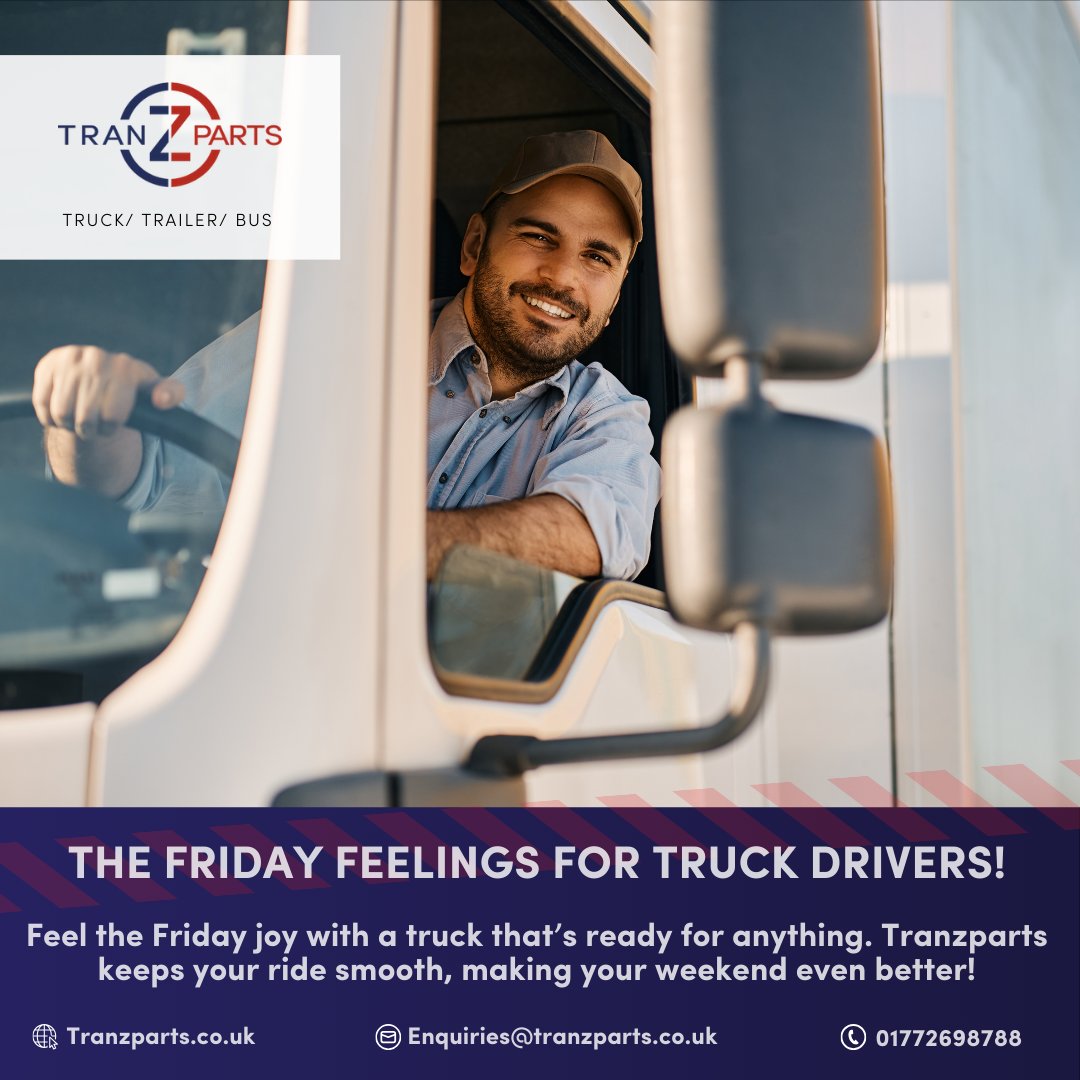 🚛 Why do truck drivers love Fridays?

Because they know their trucks are ready for the weekend! 🎉 With Tranzparts, enjoy smooth rides and a well-deserved break. We're here with top-quality parts to keep your truck in perfect shape.
Happy Friday and safe travels! 
#Tranzparts