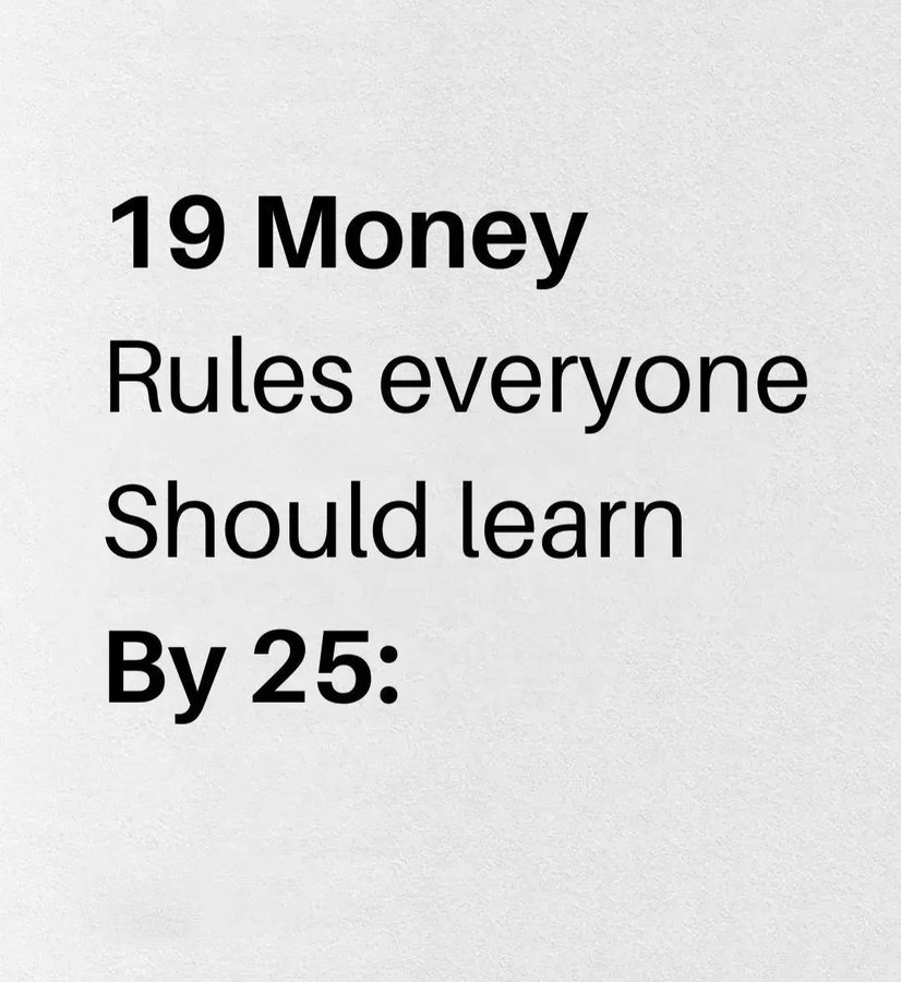 19 Money Rules Everyone Should Know By 25...