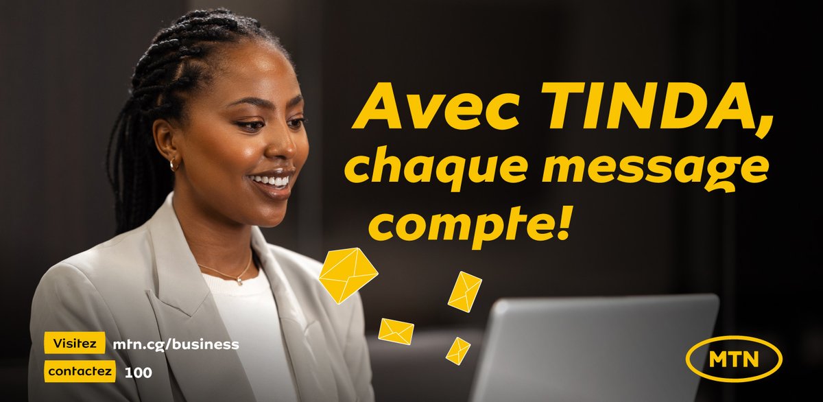 TINDA, l'outil indispensable pour des campagnes d'emailing et de SMS qui génèrent des résultats.

Lancez vos campagnes dès maintenant sur sms.mtncongo.net/accounts/regis…

#AlorsOnFaitQuoiAujourdhui