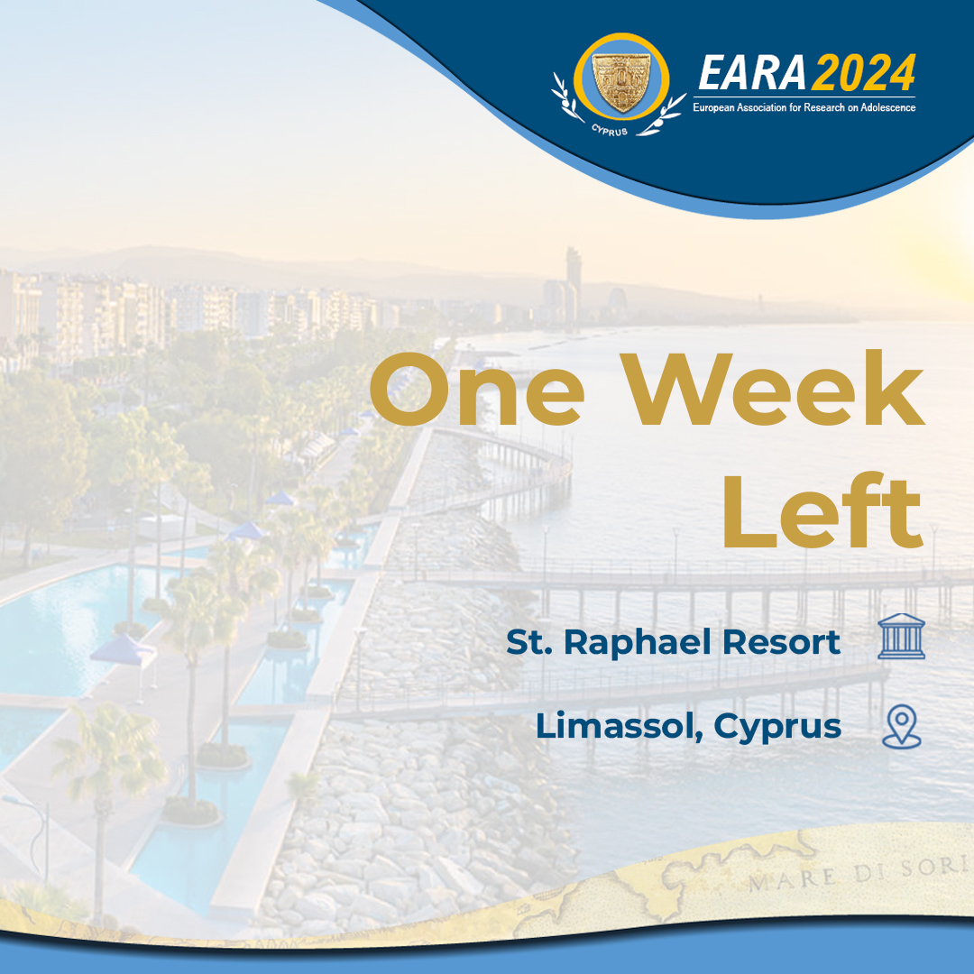 EARA 2024 (@eara_2024) on Twitter photo The EARA 2024 Conference kicks off in just 7 days. Get ready for insightful discussions, networking opportunities, and unforgettable experiences. See you there! #EARA2024 @earadolescence @earayoung <a href="/easy_conf/">EasyConferences</a> The EARA 2024 Conference kicks off in just 7 days. Get ready for insightful discussions, networking opportunities, and unforgettable experiences. See you there! #EARA2024 @earadolescence @earayoung <a href="/easy_conf/">EasyConferences</a>