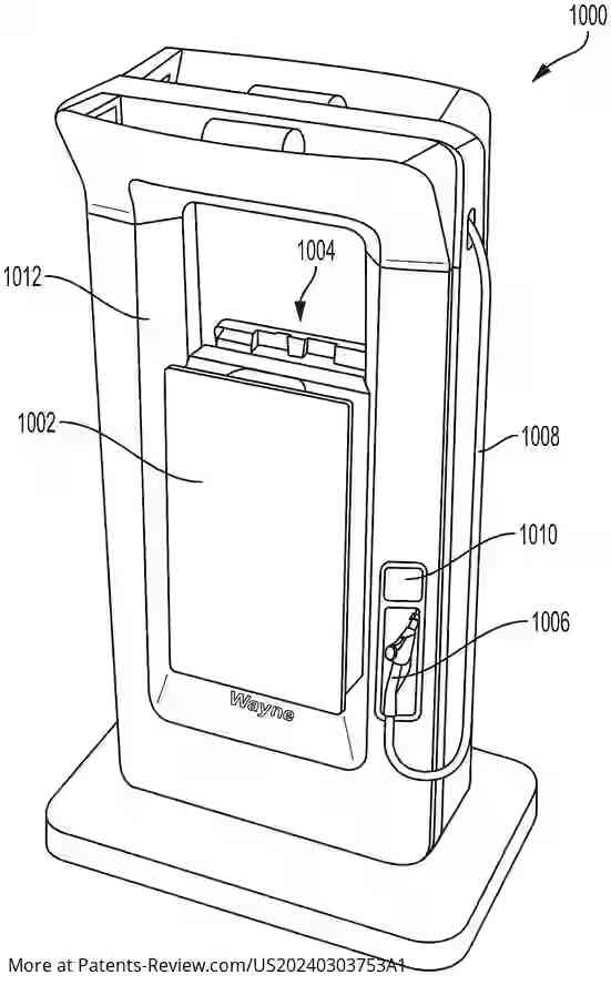 PatentPulse's tweet image. Check out the latest patent application #US20240303753A1 by #WayneFuelingSystems. The intelligent fuel dispensers can identify customers and offer personalized fueling sessions. Features include a #touchless interface for minimal contact. #FuelTech #Innovation #automotive