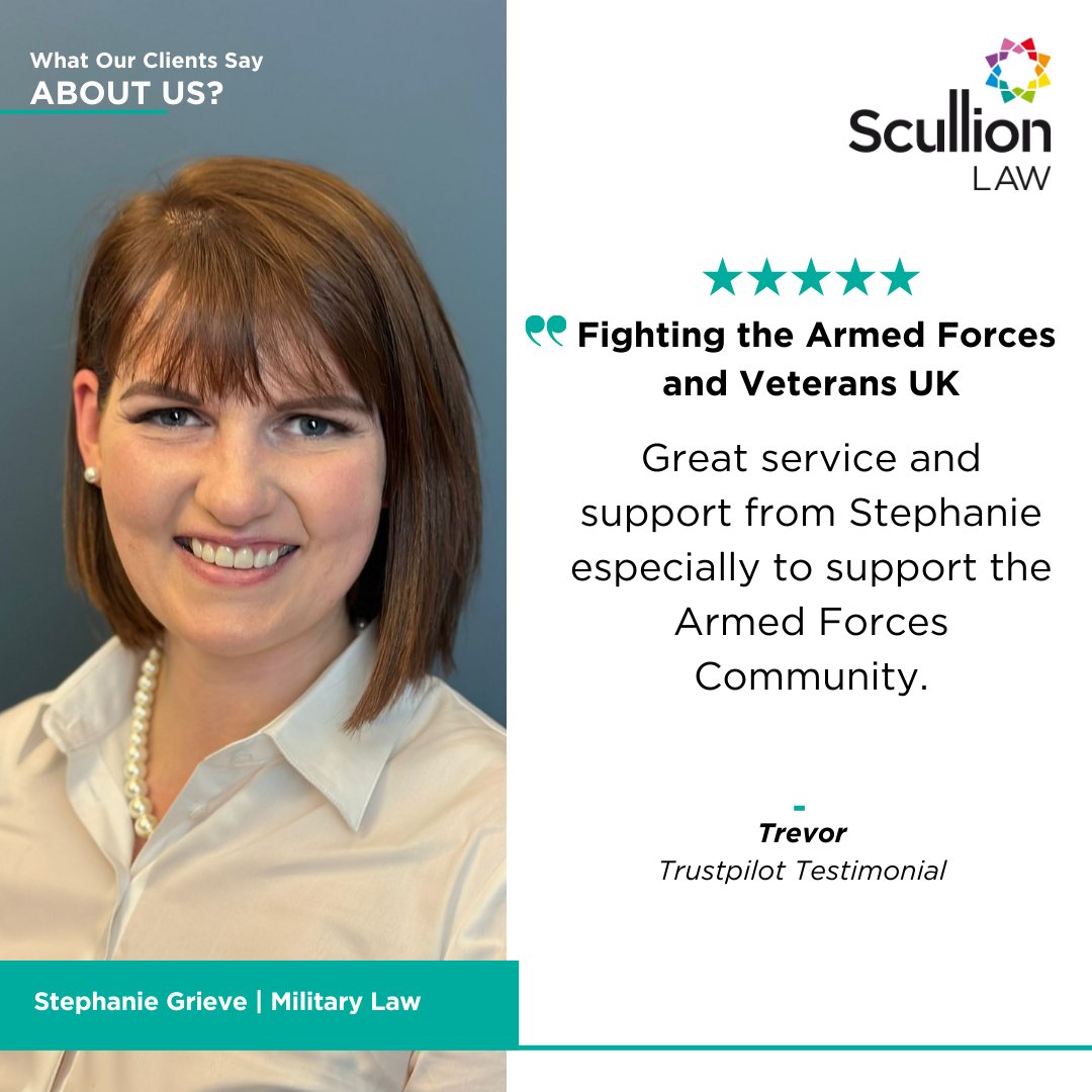 Reach out to us today for professional, straightforward legal advice when you need it most. We’re proud to offer a 10% discount on all legal fees, up to £500, as a small token of our appreciation for your service.

Click here: scullion-law-uk.ck.page/armyandyou

#ScullionLAW #ArmedForces