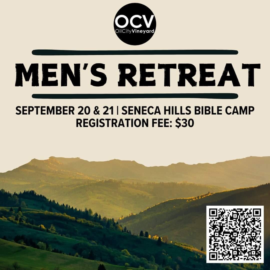 OcvOil's tweet photo. Calling all men! Please register for the OCV men's retreat by TODAY. 
To register online use the QR code or this link to sign up: https://t.co/VHpLLeiTpr https://t.co/m95C3JicDm