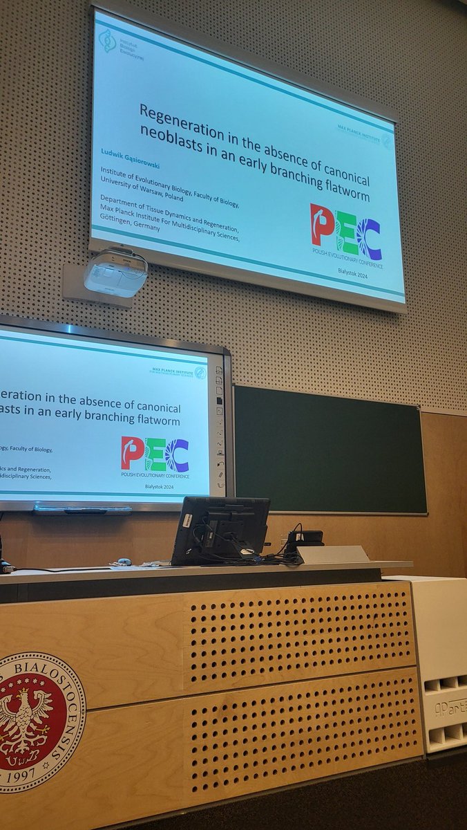 Polish Evolutionary Conference (@polishevoconf) on Twitter photo Wrapping up the morning session: <a href="/L_Gasiorowski/">Ludwik Gąsiorowski</a> with a talk about regeneration in the absence of canonical neoblasts in an early branching flatworm Wrapping up the morning session: <a href="/L_Gasiorowski/">Ludwik Gąsiorowski</a> with a talk about regeneration in the absence of canonical neoblasts in an early branching flatworm