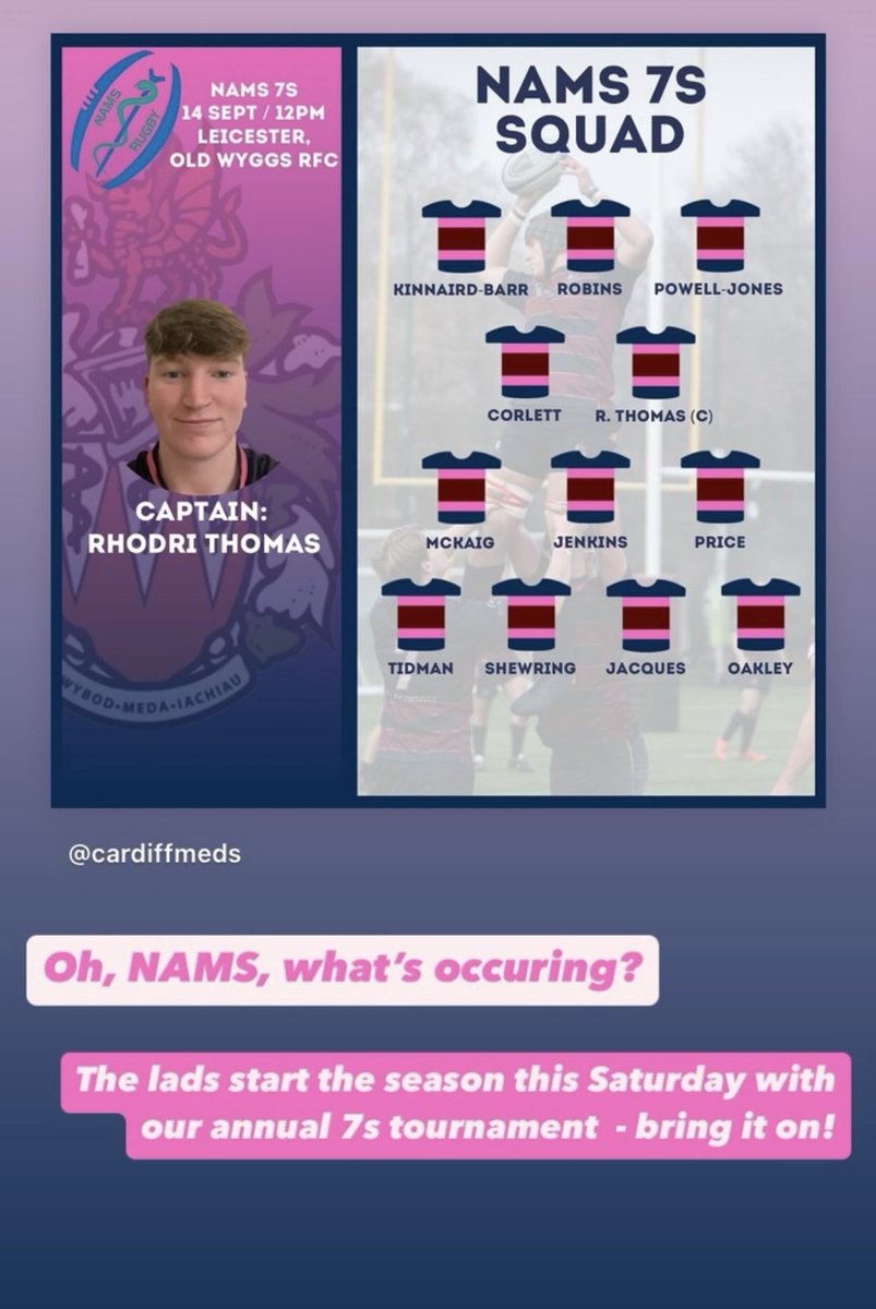 Boys travel to Leicester tomorrow to defend their National Med schools 7’s title 🏉🏴󠁧󠁢󠁷󠁬󠁳󠁿🏉