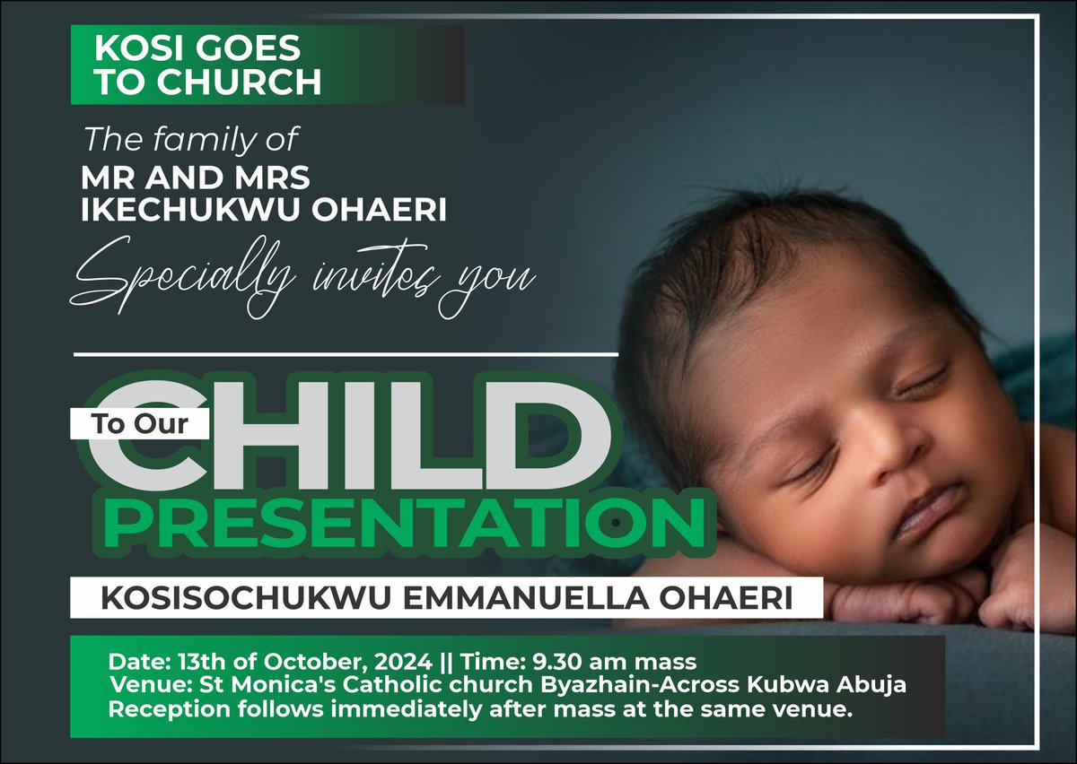 Child dedication invitation design 

#graphicdesign 
#graphicdesigner 
#Flyers