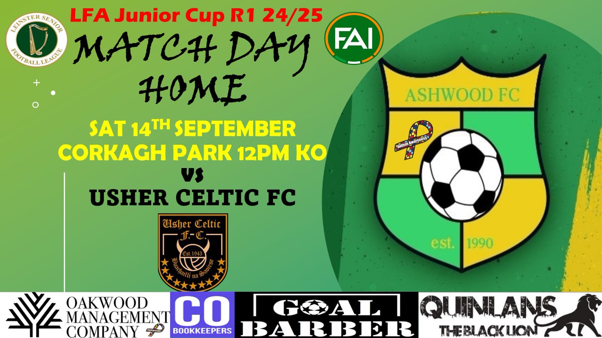 ashwood_fc's tweet image. Cup action this week 💚💛

@goalbarber @oakwoodmanagement @quinlansblacklion 
CO Bookkeepers