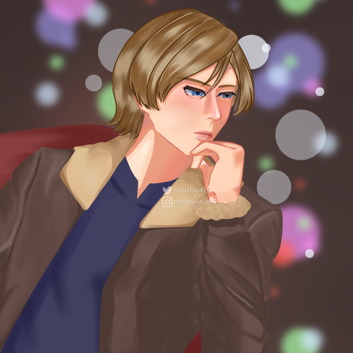 Art trade with my friend 
#LeonKennedy #ResidentEvil