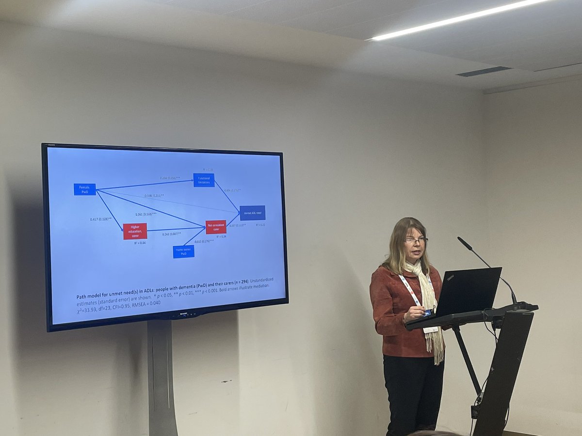 CPEC_LSE's tweet photo. Next at #ILPN2024: CPEC researcher Sanna Read presents path models for unmet needs of people living with #dementia, developed through the @DetermindStudy.  🛣️

#PathModel #dementiaresearch https://t.co/bnzxeWWui4