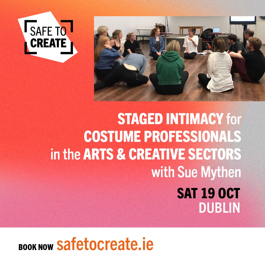 safetocreate_ie's tweet image. *NEW WORKSHOP FOR COSTUME PROFESSIONALS* 
Staged Intimacy for Costume Professionals
in the Arts &amp;amp; Creative Sectors 
with Sue Mythen
Sat 19 October, #Dublin 
Learn more, and book: 
loom.ly/-_rpsvY