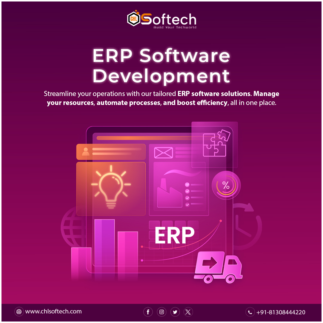 chl_softech's tweet image. Unlock the power of seamless operations with our #ERPsoftwaredevelopment! Simplify workflows, improve efficiency, & drive productivity across your business.
#erp #erpsolutions #projectmanagement #website #webdevelopment #FridayThe13th #delhi #openai #chlsoftech