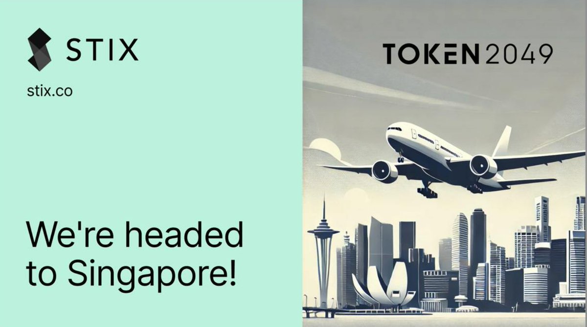 STIX team is headed to Singapore for @TOKEN2049! We are looking forward to meeting our partners, friends and power users. 
If you'd like to meet up, our DMs are open!