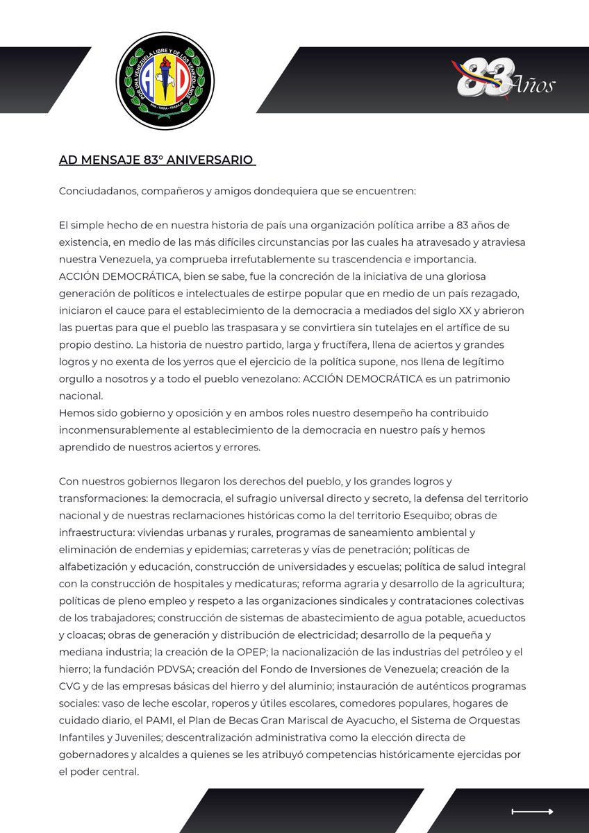 Acción Democrática tweet media