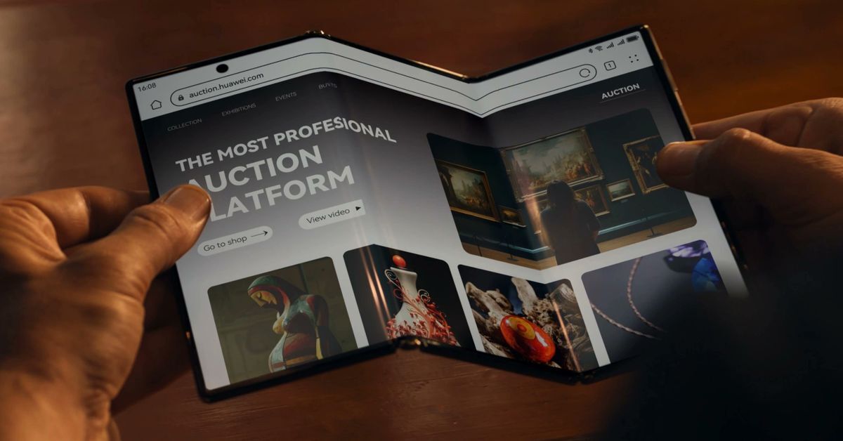 After weeks of teasing, Huawei has officially launched the world’s first dual-hinged, triple-screen foldable phone - the Mate XT Ultimate Design.

bit.ly/4d2COcZ

article from <a href="/verge/">The Verge</a> 
#tech #smartphone #android #foldable #phone