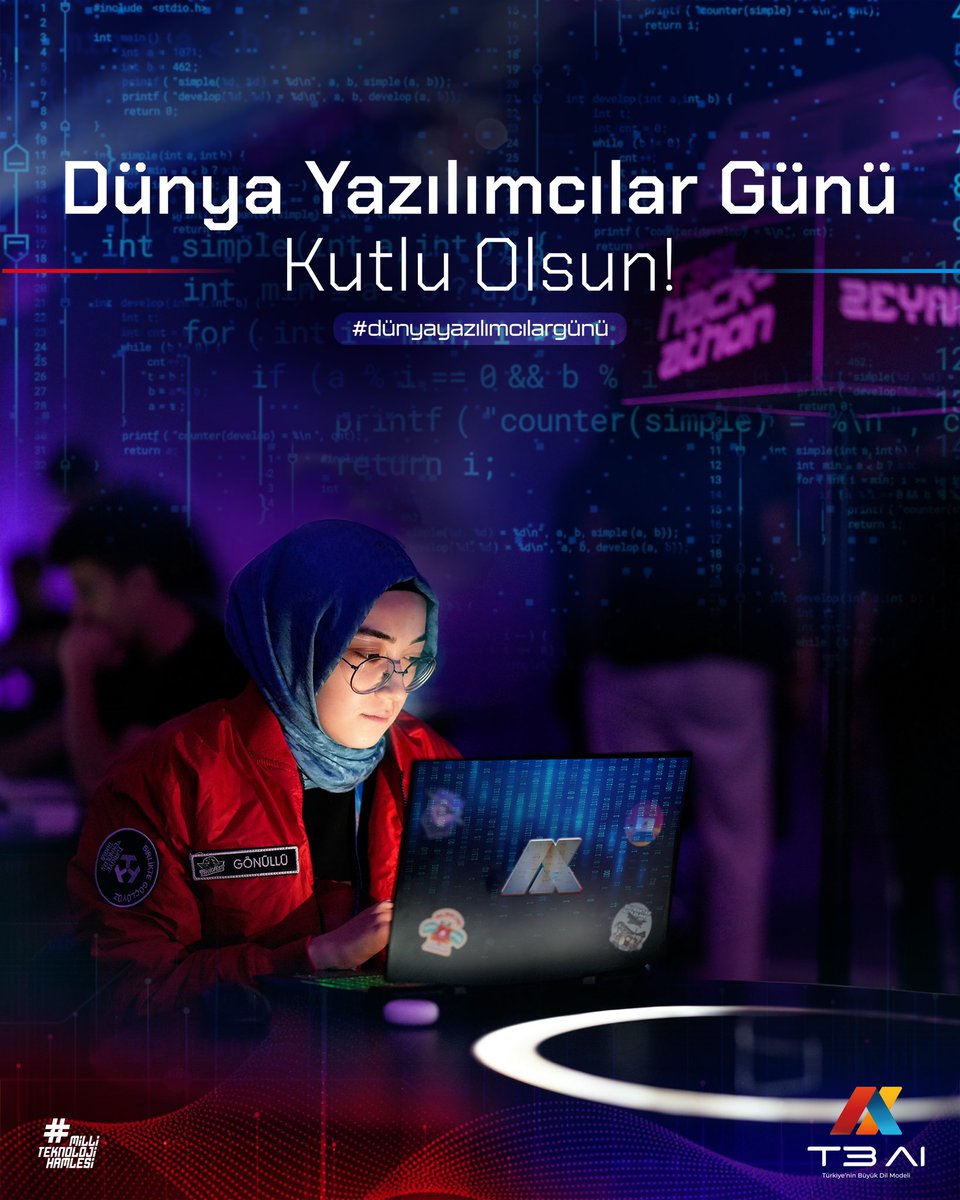 🧑‍💻 = &lt;Dijital Dünyayı Kodlayanlara...&gt;

Birlikte yol yürüdüğümüz gönüllülerimiz başta olmak üzere, yazdıkları kodlarla dünyayı dönüştüren tüm yazılımcıların #DünyaYazılımcılarGünü kutlu olsun.