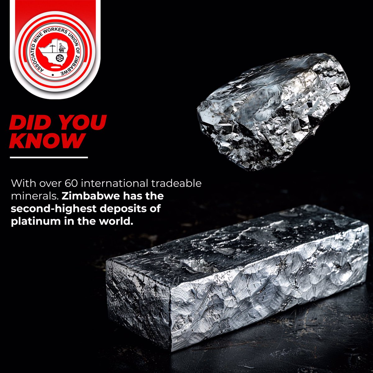 amwuz_zw's tweet image. 🧐 Did You Know? 🌍
Our nation is rich in natural resources, making mining a cornerstone of our economy. 🇿🇼✨ #AMWUZ #miningweekly #ZimbabweMinerals #Zimbabwe #MiningFacts #DidYouKnow #LCDFMX2