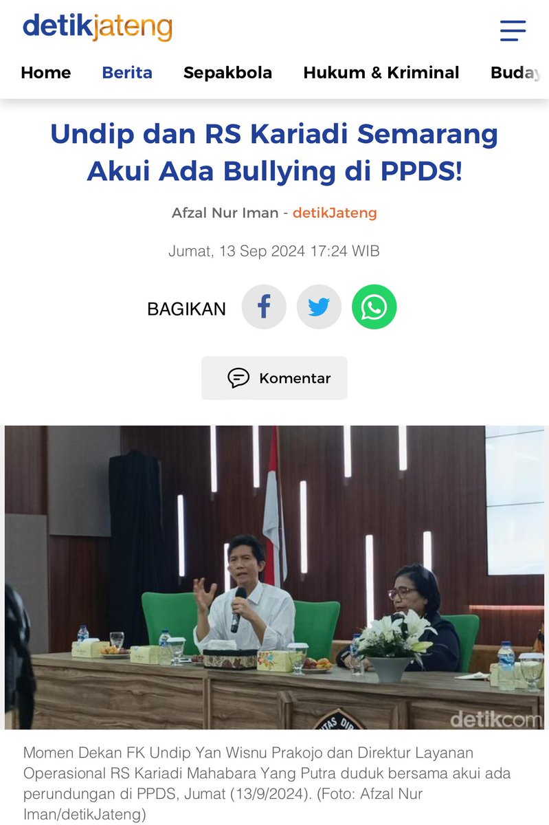 Udah mengakui nih, trs gmn tuh yg kemaren pada rame2 laporin berita bullying di UNDIP itu hoax? 🤭🤭🤭
Gapapa, hidup itu kadang emang ada momen malu nya kok 😁