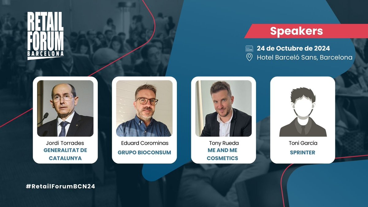 ¡Primeros ponentes confirmados para #RetailForumBCN24!🕺🏽
Conoce la transformación del #retail con las nuevas tendencias que marcarán el futuro de las empresas catalanas✨
🎟️ lnkd.in/dUre_xMe
#Barcelona #RetailForum