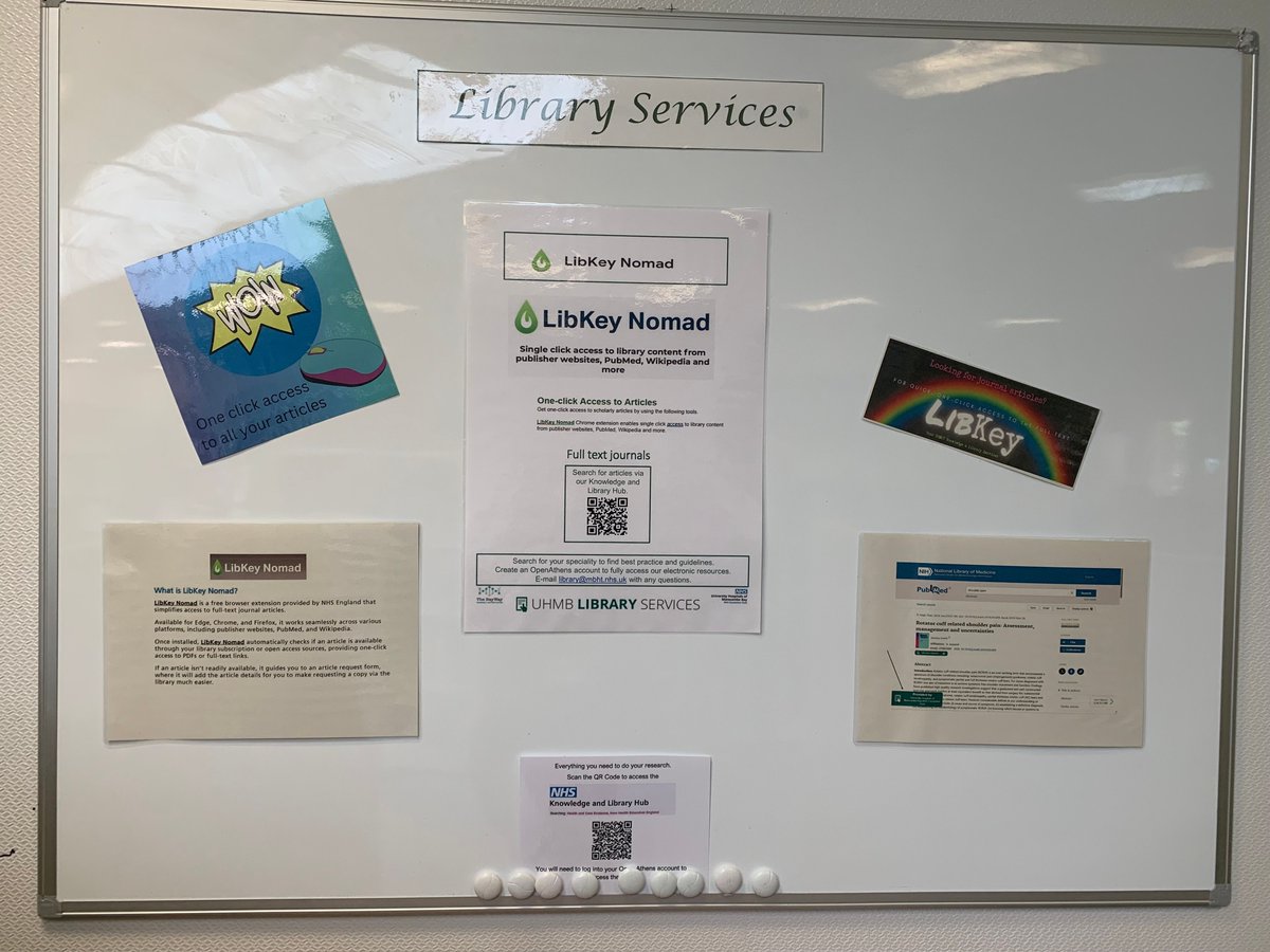 UHMBT NHS Library (@uhmbtlibrary) on Twitter photo We are excited to bring you "LibKey Nomad " one click access to articles through our library subscriptions or open access sources, access to PDF's or full-text links. #AskALibrarian <a href="/aaroncumminsNHS/">Aaron Cummins</a> We are excited to bring you "LibKey Nomad " one click access to articles through our library subscriptions or open access sources, access to PDF's or full-text links. #AskALibrarian <a href="/aaroncumminsNHS/">Aaron Cummins</a>