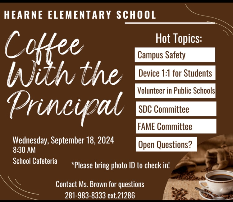We want to invite you to meet and talk to our principal, Mr.Starks along with other members of our staff. We will be discussing topics important to you.  Come on out !We can't wait to see and meet you!!
