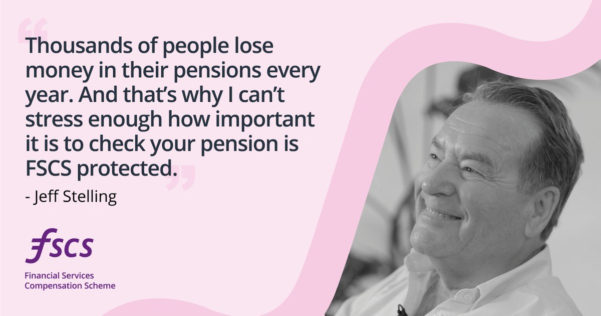 Financial Services Compensation Scheme (@fscs) on Twitter photo Take it from <a href="/JeffStelling/">Jeff Stelling</a>, there’s no better game plan for keeping your future secure than checking if your #pension is FSCS protected ⚽
Make sure your #retirement plans are on track this #PensionAwarenessWeek 👇
fscs.org.uk/check/pension-… Take it from <a href="/JeffStelling/">Jeff Stelling</a>, there’s no better game plan for keeping your future secure than checking if your #pension is FSCS protected ⚽
Make sure your #retirement plans are on track this #PensionAwarenessWeek 👇
fscs.org.uk/check/pension-…