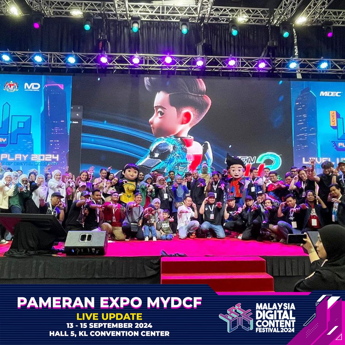 ejen_ali's tweet photo. Datang, Jangan tak datang! Nanti rugi ya! Ikuti Live-update perkembangan terbaru dari event di KLCC Convention Centre! 🎉 #levelupplay #klcc #exibition #eatm2 #tv3 #primeworks #ejenali #mydcf https://t.co/1aPRgjVMBk