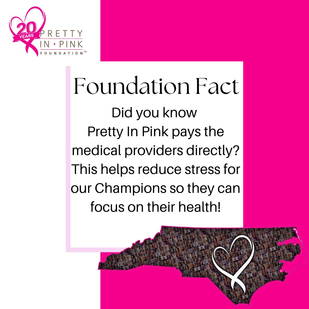 Did you know that when Pretty In Pink Foundation pays for medical treatments for our Champions, we pay the medical providers directly? When an applicant is approved, they send us their medical bills and we take care of the rest.