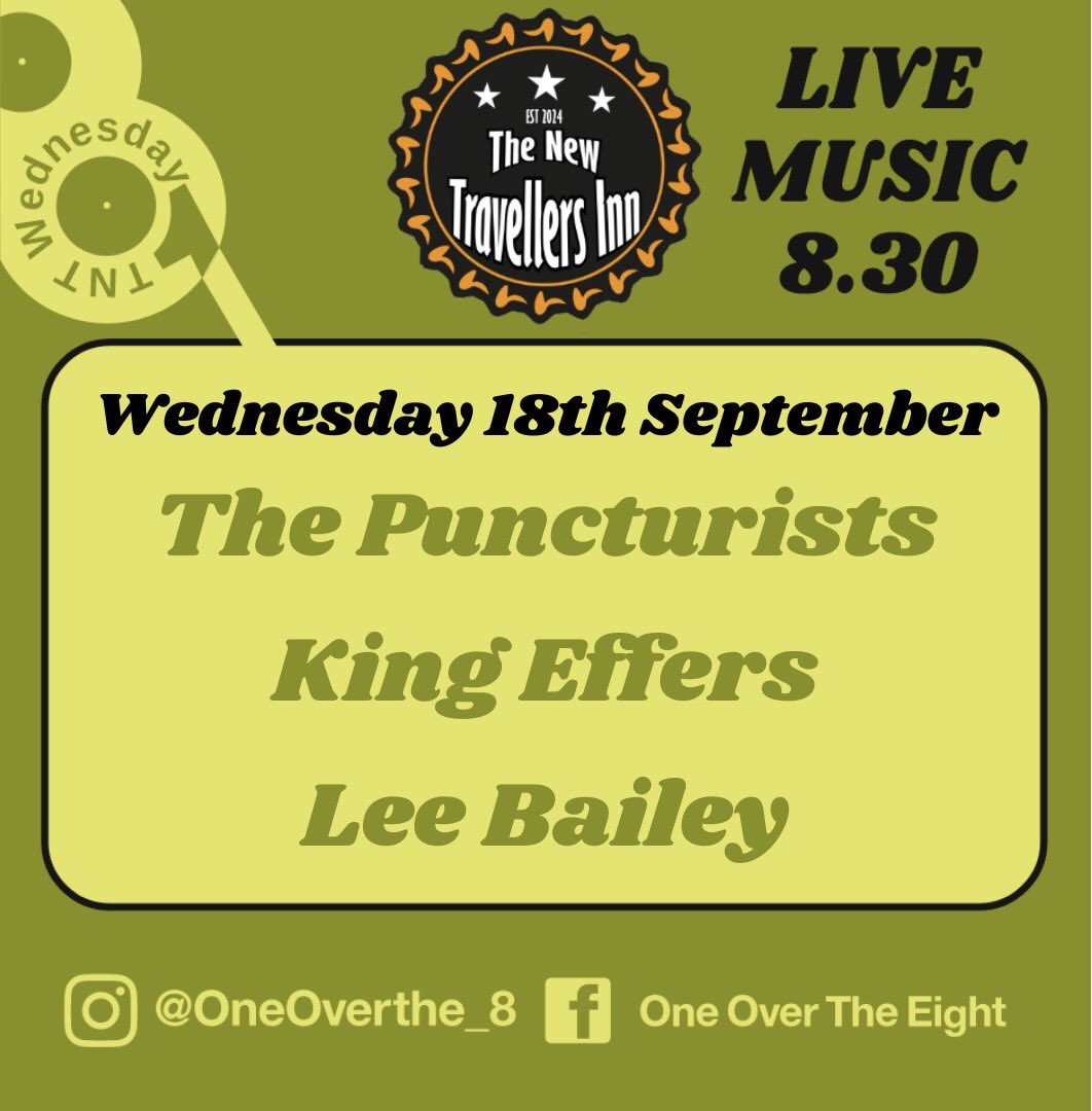 The Puncturists (@puncturists) on Twitter photo Wednesday 18th September 2024 in #barnsley The New Travellers (opp the old library and was Draycotts in my day). With <a href="/TheFuckwitsUK/">The Fuckwits</a> (now King Effers) and Lee Bailey - free entry <a href="/BarnsleyLive_/">Barnsley Live</a> <a href="/OneOverthe_8/">One Over The 8</a> <a href="/ChronOnline/">Barnsley Chronicle</a> <a href="/BBCSheffield/">BBC Sheffield</a> <a href="/BBCIntroSheff/">BBC Music Introducing In Sheffield</a> <a href="/tobyfoster/">Toby Foster</a> <a href="/elliecolton_/">Ellie Colton</a> Wednesday 18th September 2024 in #barnsley The New Travellers (opp the old library and was Draycotts in my day). With <a href="/TheFuckwitsUK/">The Fuckwits</a> (now King Effers) and Lee Bailey - free entry <a href="/BarnsleyLive_/">Barnsley Live</a> <a href="/OneOverthe_8/">One Over The 8</a> <a href="/ChronOnline/">Barnsley Chronicle</a> <a href="/BBCSheffield/">BBC Sheffield</a> <a href="/BBCIntroSheff/">BBC Music Introducing In Sheffield</a> <a href="/tobyfoster/">Toby Foster</a> <a href="/elliecolton_/">Ellie Colton</a>