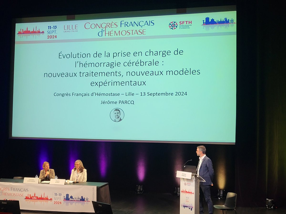 Team2 U1011 (@team2_u1011) on Twitter photo Une fantastique session commune SFTH/SFNV sur l'hémorragie cérébrale avec d'excellents présentateurs : Anne Godier, Yacine Boulaftali et Jerome Parcq !
@cfh_2024
#CHF2024
#Tipitch
<a href="/PrCCordonnier/">Charlotte Cordonnier</a> <a href="/GodierAnne/">Anne Godier</a> Une fantastique session commune SFTH/SFNV sur l'hémorragie cérébrale avec d'excellents présentateurs : Anne Godier, Yacine Boulaftali et Jerome Parcq !
@cfh_2024
#CHF2024
#Tipitch
<a href="/PrCCordonnier/">Charlotte Cordonnier</a> <a href="/GodierAnne/">Anne Godier</a>