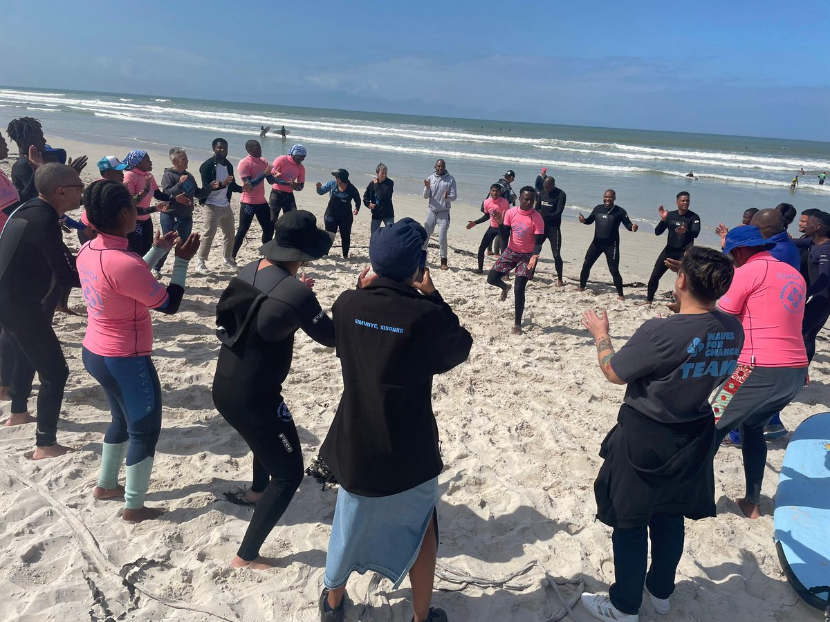 ricardomackenzi's tweet photo. Partnering with @WavesforChange, we at @WCGovCas are turning our words into action!

Not only did we sign the MoU to develop our #surftherapy coaches for our @WesternCapeGov MoD centres,but we also had the opportunity to ride the waves ourselves! 🏄‍♂️🏄‍♀️🌊

Thanks #WavesForChange https://t.co/Z0wkLlg1Tm