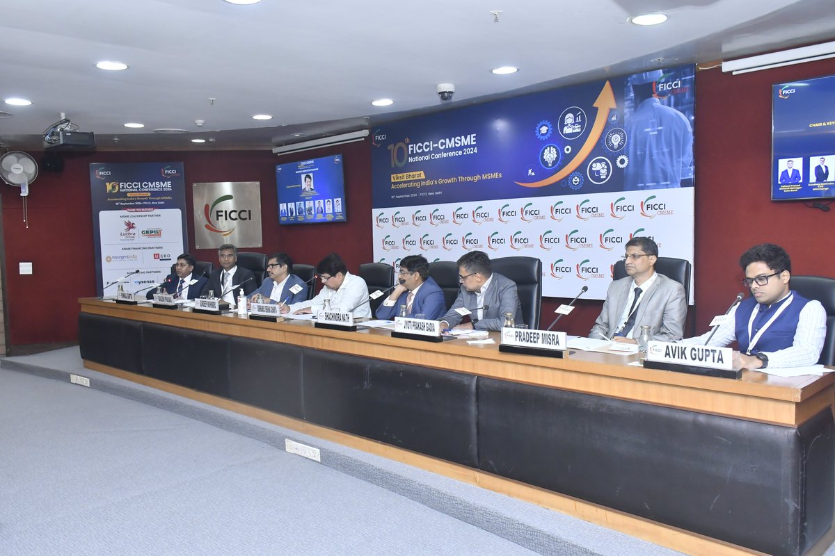 REPL_India's tweet photo. Thanks to FICCI CMSME for successfully organizing the National Conference on Viksit Bharat: Accelerating India’s Growth through MSMEs on 10th Sept, 2024. Mr. Pradeep Misra (CMD-REPL) shared his views in the panel discussion on Innovative Financing.
#FICCI #CMSME #REPL https://t.co/LqoGjmT00k