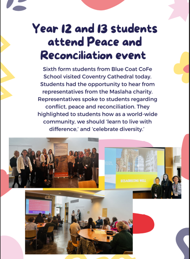 Blue Coat School Coventry (@bluecoatcofe) on Twitter photo Thank you for having us yesterday <a href="/CovCathedral/">Coventry Cathedral</a> our students were inspired by the conversations and opportunities to reflect! Thank you for having us yesterday <a href="/CovCathedral/">Coventry Cathedral</a> our students were inspired by the conversations and opportunities to reflect!