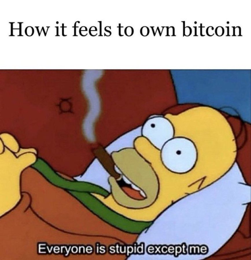 When you're the only one in your friend group who knows the power of #Bitcoin