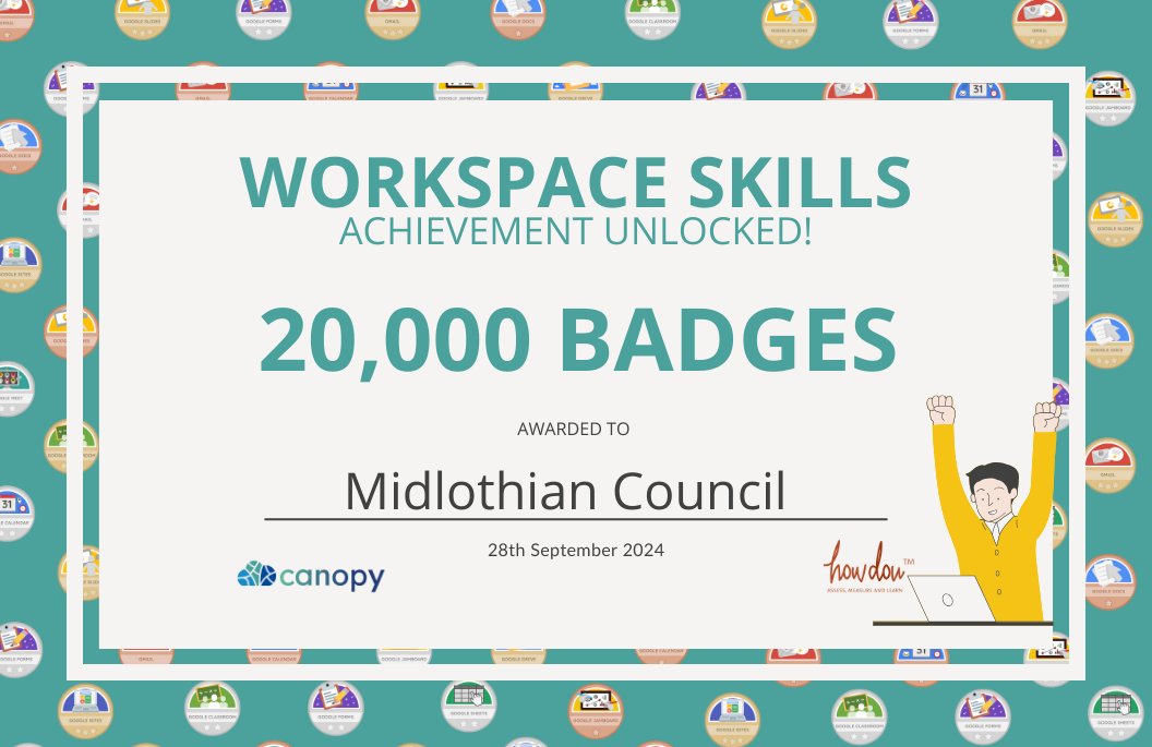 Canopy (@canopycic) on Twitter photo 🙌 Congratulations to <a href="/midgov/">Midlothian Council</a> for earning more than 20,000 #WorkspaceSkills badges!! Awesome work, keep them coming! ⭐️⭐️
<a href="/howdounet/">@howdounet</a> 🙌 Congratulations to <a href="/midgov/">Midlothian Council</a> for earning more than 20,000 #WorkspaceSkills badges!! Awesome work, keep them coming! ⭐️⭐️
<a href="/howdounet/">@howdounet</a>