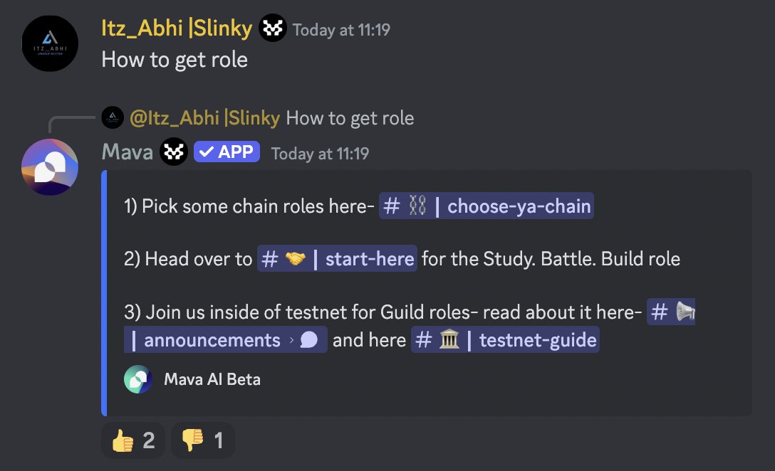 With over 600,000 Discord members, <a href="/movementlabsxyz/">MovementLabs</a> is leveraging Mava's AI to automate answering thousands of repetitive questions.

Community members get instant answers, even as the community scales to new heights 🔥