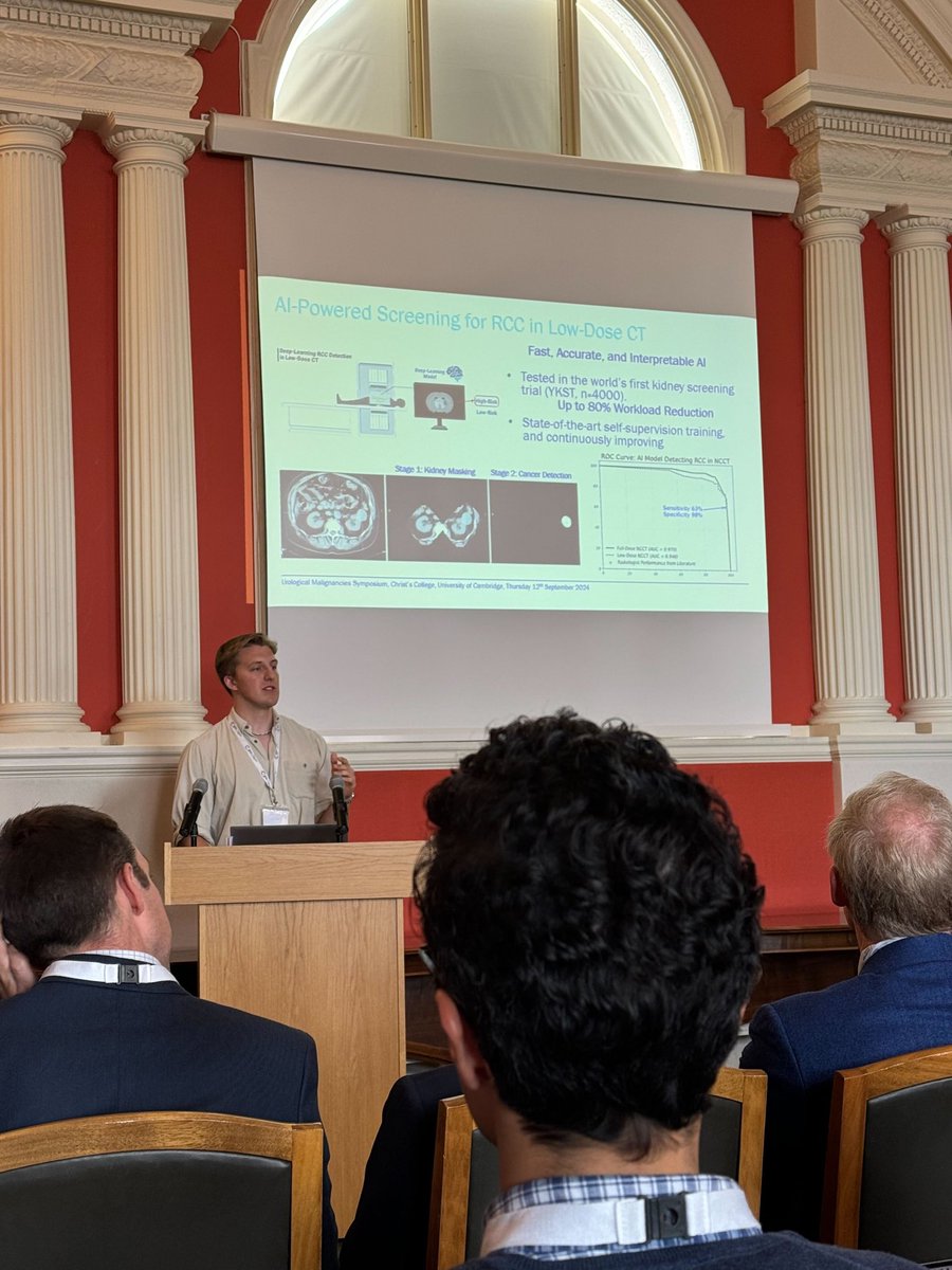 CrispinLab's tweet image. Our PhD students @williammcgough_ @HaniaWyciszczok and @reb_wray presented flash talks at the launch of the @CRUKCamUrol virtual institute yesterday 🗣️

Great to hear about their work on AI for early detection, risk stratification, and clinical decision-making in renal cancer!